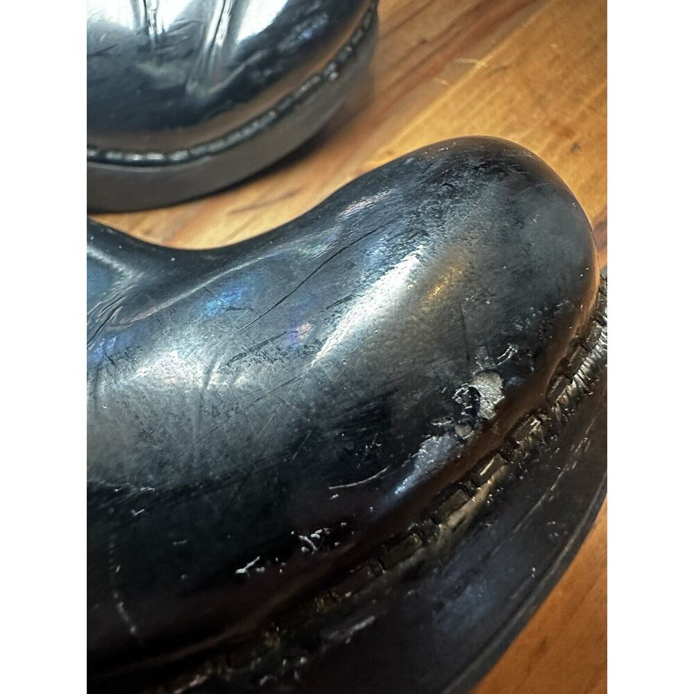 Dansko XP Womens 37 Shiny Black Patent Leather Slip On Comfort Shoes Clogs - Picture 12 of 12